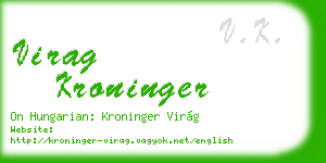 virag kroninger business card